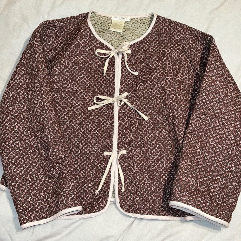 Christy Dawn Quilted Kira Jacket in Geo Ditsy Hickory 🎀